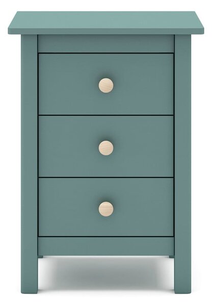 Comodino per bambini in legno di pino color petrolio Max - Marckeric