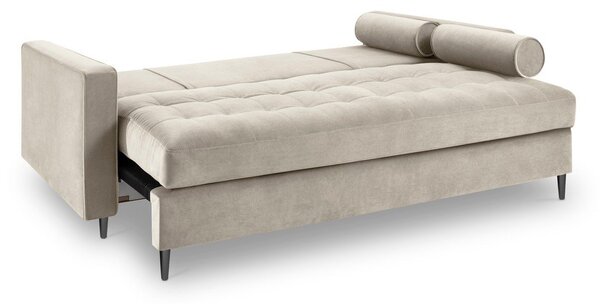 Divano letto in velluto beige Santo - Milo Casa