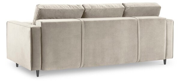 Divano letto in velluto beige Santo - Milo Casa