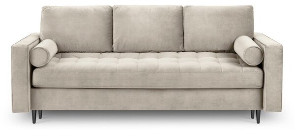 Divano letto in velluto beige Santo - Milo Casa