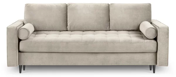 Divano letto in velluto beige Santo - Milo Casa