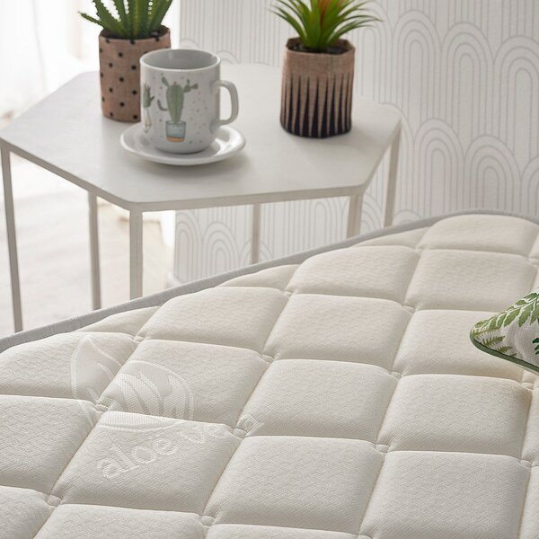 Materasso matrimoniale in schiuma dura/media 180x200 cm Naturcare Aloe Vera - Moonia
