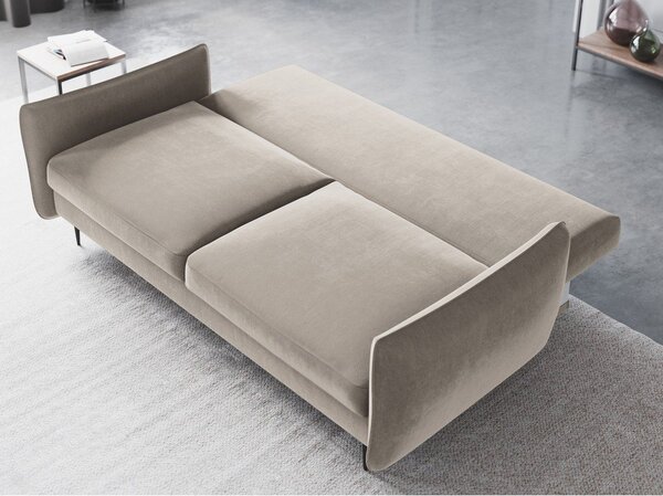 Divano letto beige con contenitore Vermont - Cosmopolitan Design