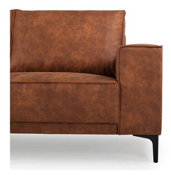 Divano angolare in similpelle marrone cognac (angolo sinistro) Copenhagen - Scandic