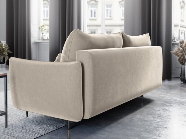 Divano letto beige con contenitore Vermont - Cosmopolitan Design