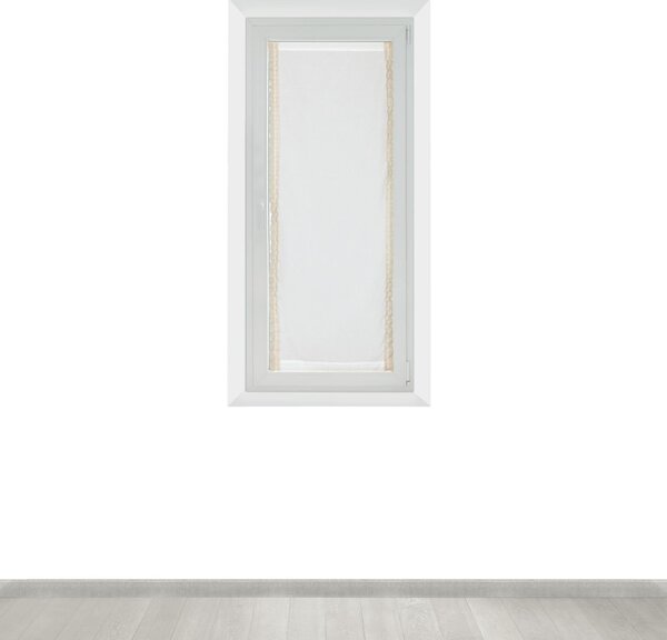 Tendina a vetro semi-filtrante Romantica bianco tunnel 63x160 cm