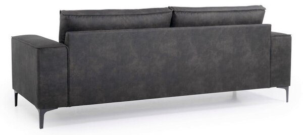 Divano color antracite con rivestimento in finta pelle 224 cm Copenhagen – Scandic