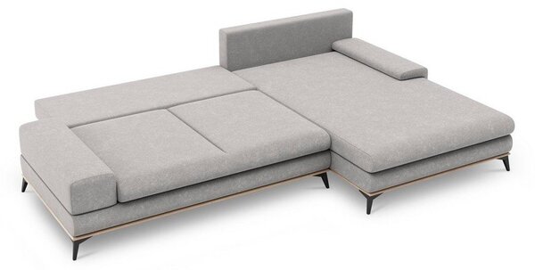 Divano letto angolare grigio chiaro, angolo destro Planet - Windsor & Co Sofas