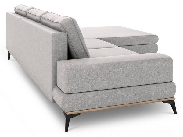 Divano letto angolare grigio chiaro, angolo destro Planet - Windsor & Co Sofas