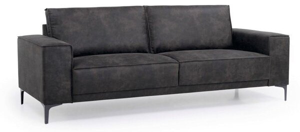 Divano color antracite con rivestimento in finta pelle 224 cm Copenhagen – Scandic
