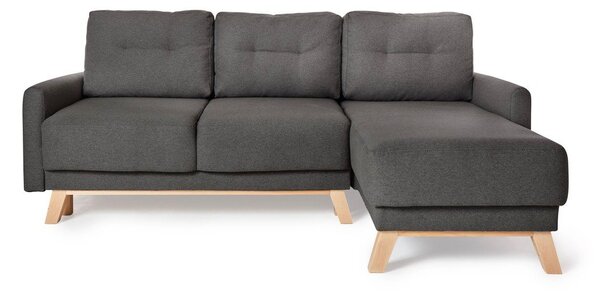 Divano letto variabile grigio scuro ad angolo Pop - Bonami Selection