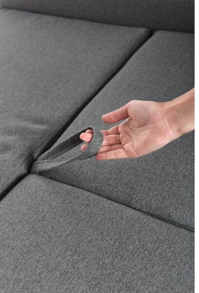 Divano letto variabile grigio scuro ad angolo Pop - Bonami Selection