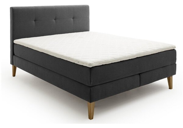 Letto boxspring color antracite 180x200 cm Stockholm – Meise Möbel