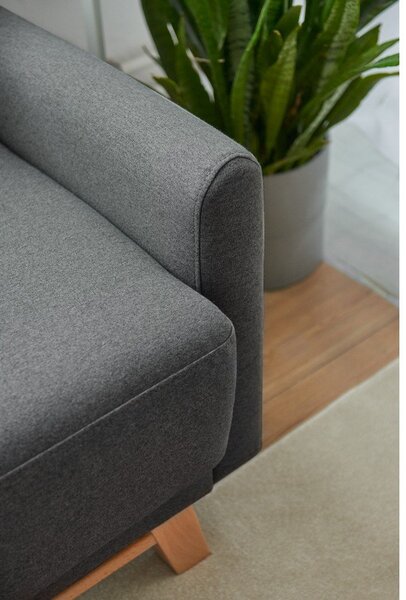Divano letto variabile grigio scuro ad angolo Pop - Bonami Selection