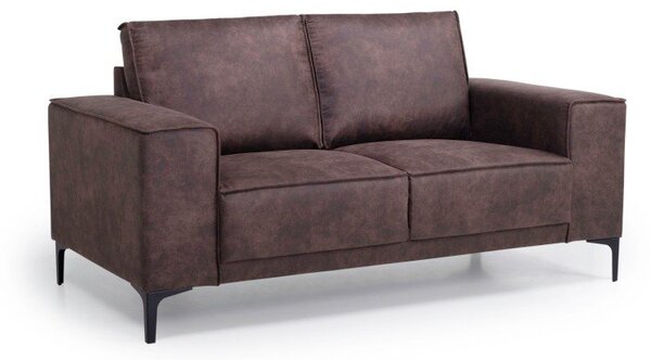 Divano marrone con rivestimento in finta pelle 164 cm Copenhagen – Scandic