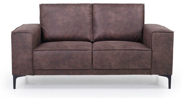 Divano marrone con rivestimento in finta pelle 164 cm Copenhagen – Scandic