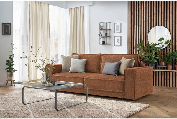 Divano letto marrone arancio Emile - Bobochic Paris