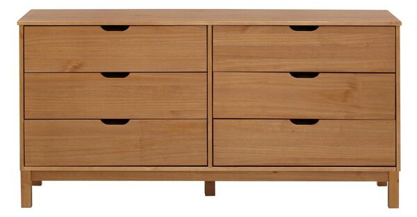 Cassettiera bassa in legno di pino in colore naturale 150x75 cm Post - Støraa