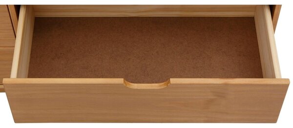Cassettiera di colore naturale in pino massiccio 150x75x39 cm Post – Støraa