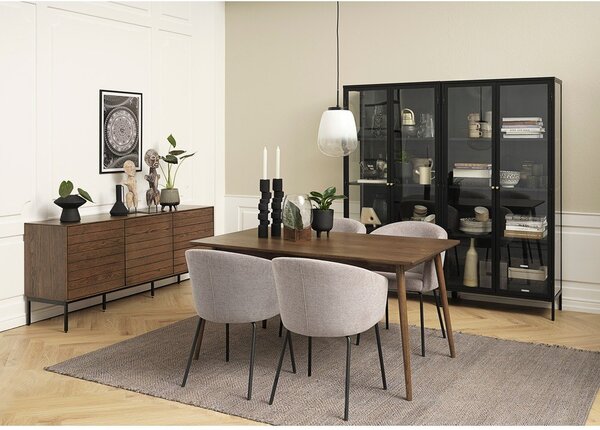Tavolo da pranzo allungabile marrone con piano effetto rovere 150x90 cm Barrali - Unique Furniture