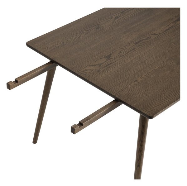 Tavolo da pranzo allungabile marrone con piano effetto rovere 150x90 cm Barrali - Unique Furniture
