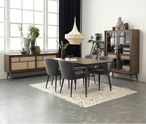 Tavolo da pranzo allungabile marrone con piano effetto rovere 150x90 cm Barrali - Unique Furniture
