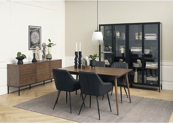 Tavolo da pranzo allungabile marrone con piano effetto rovere 150x90 cm Barrali - Unique Furniture