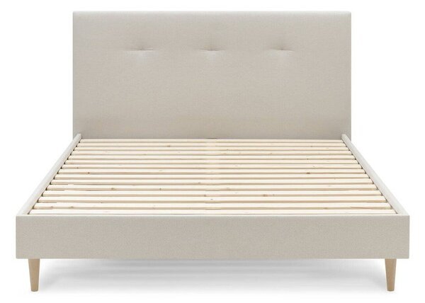 Letto matrimoniale imbottito beige con griglia 160x200 cm Tory - Bobochic Paris