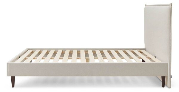 Letto matrimoniale imbottito beige con griglia 160x200 cm Sary - Bobochic Paris