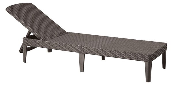 Lettino da giardino marrone in rattan artificiale Jaipur - Keter
