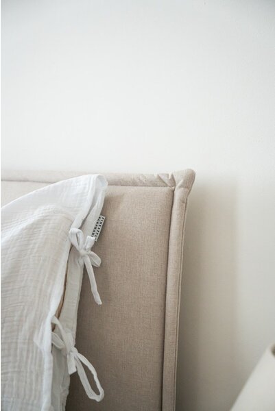 Letto matrimoniale imbottito beige con griglia 160x200 cm Sary - Bobochic Paris