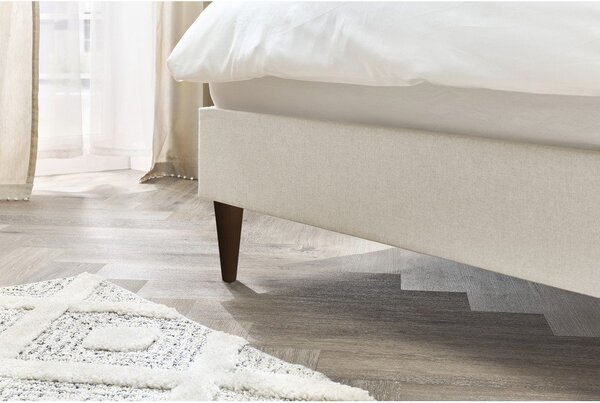 Letto matrimoniale imbottito beige con griglia 160x200 cm Sary - Bobochic Paris