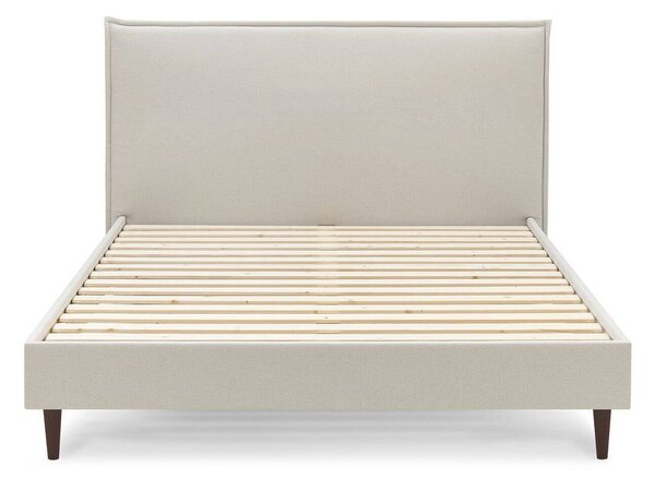 Letto matrimoniale imbottito beige con griglia 160x200 cm Sary - Bobochic Paris