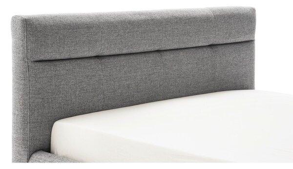 Letto matrimoniale imbottito grigio con contenitore con rete inclusa 180x200 cm Lotte – Meise Möbel