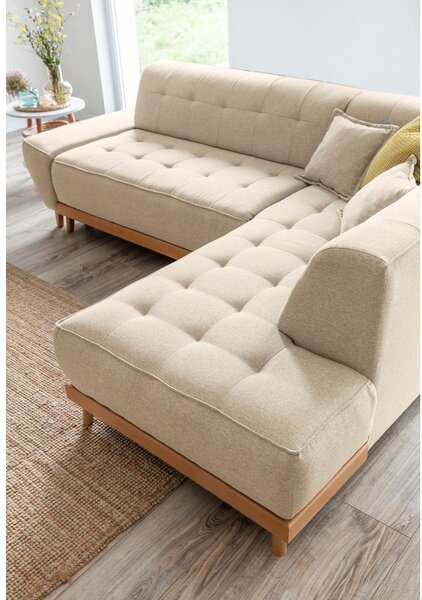 Divano letto angolare beige (angolo destro) Dazzling Daisy - Miuform