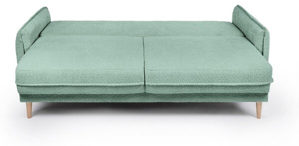 Divano letto verde in tessuto bouclé 215 cm Patti - Bonami Selection