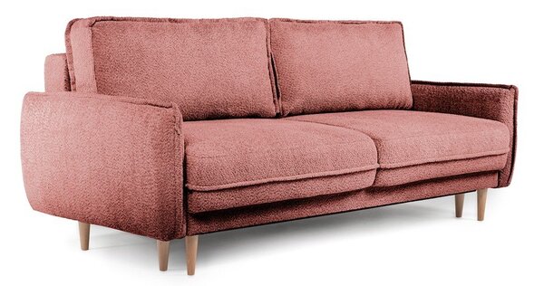 Divano letto rosso in tessuto bouclé 215 cm Patti - Bonami Selection