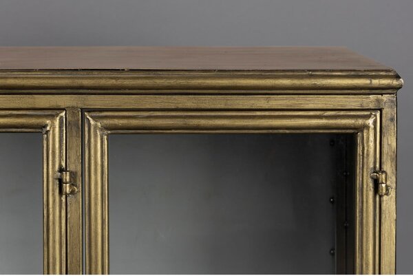 Vetrina dorata in metallo 100x80x38,5 cm Gertlush – Dutchbone