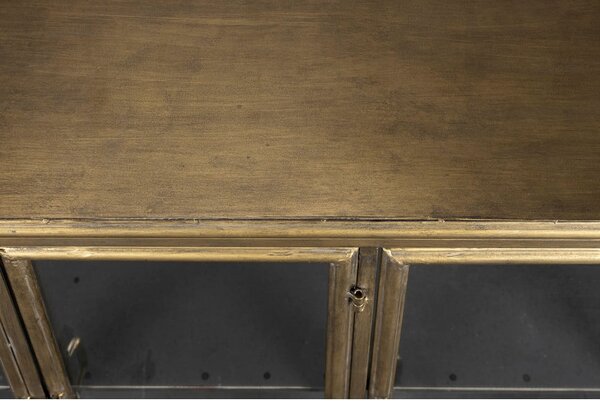 Vetrina dorata in metallo 100x80x38,5 cm Gertlush – Dutchbone