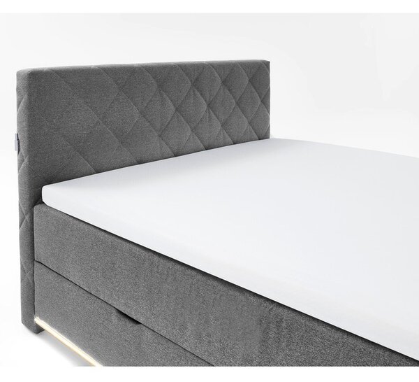Letto boxspring grigio con contenitore 180x200 cm Messina - Meise Möbel