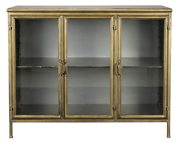 Vetrina dorata in metallo 100x80x38,5 cm Gertlush – Dutchbone