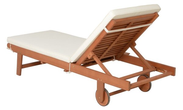 Lettino da giardino in legno color crema-naturale San Diego - Garden Pleasure