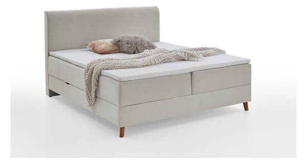 Letto boxspring beige con contenitore 180x200 cm Memphis - Meise Möbel