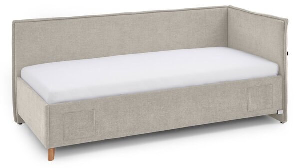Letto da bambini con sponde beige imbottito con contenitore con rete inclusa 90x200 cm Fun – Meise Möbel