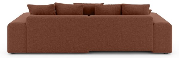 Divano angolare color mattone allungabile/con contenitore (con composizione variabile) Luma – Ropez