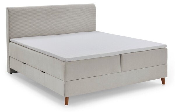 Letto boxspring beige con contenitore 180x200 cm Memphis - Meise Möbel