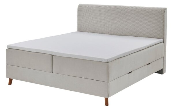 Letto boxspring beige con contenitore 180x200 cm Memphis - Meise Möbel