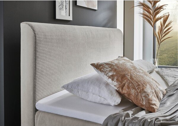 Letto boxspring beige con contenitore 180x200 cm Memphis - Meise Möbel