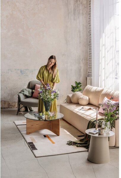 Divano grigio allungabile con rivestimento in bouclé 247 cm Quinoa – Bonami Selection