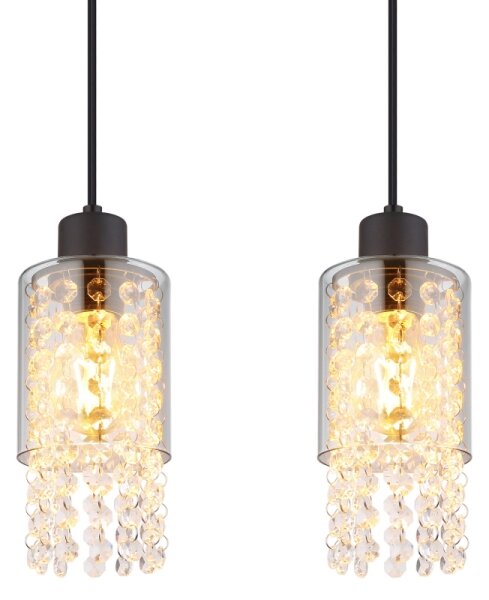 Globo 15799-4H - Lampadario a sospensione con filo BACKEY 4xE27/40W/230V nero
